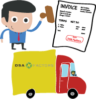 Once you invoice your customer you will factor the invoice in order to pay off the advance on the purchase order.